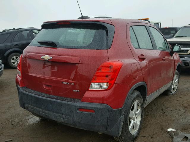 KL7CJPSB2FB092658 - 2015 CHEVROLET TRAX 1LS MAROON photo 4