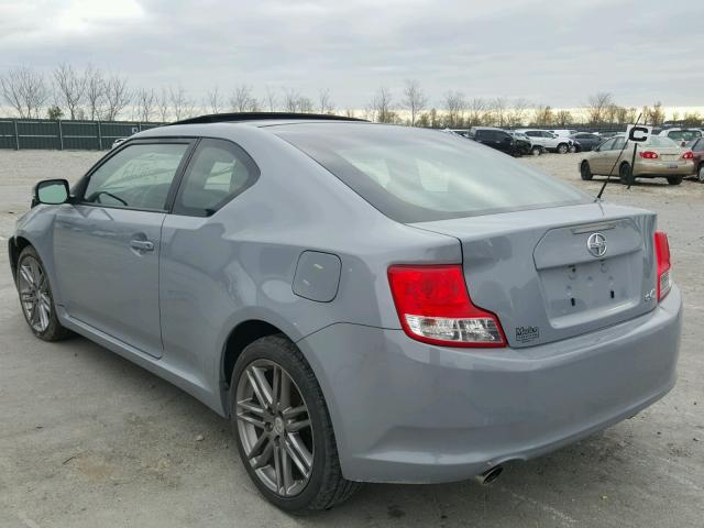 JTKJF5C78C3036524 - 2012 TOYOTA SCION TC GRAY photo 3