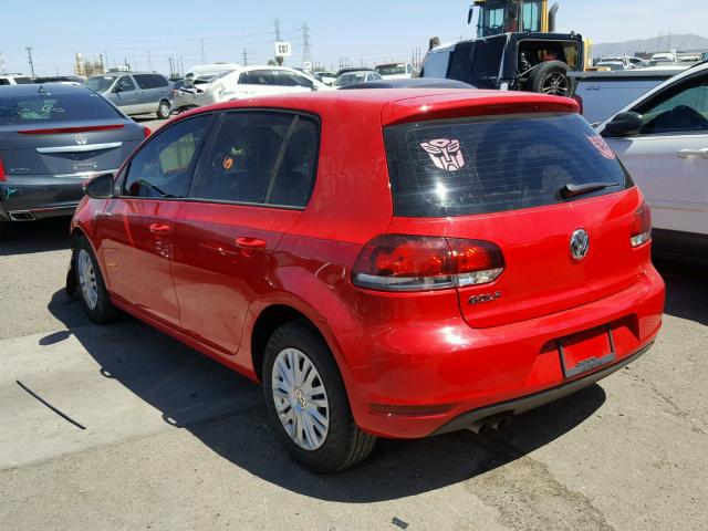 WVWDB7AJ2DW129310 - 2013 VOLKSWAGEN GOLF 红色 照片 3