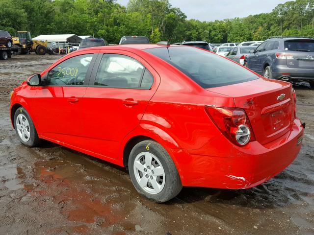 1G1JA5SH6G4163863 - 2016 CHEVROLET SONIC LS 红色 照片 3