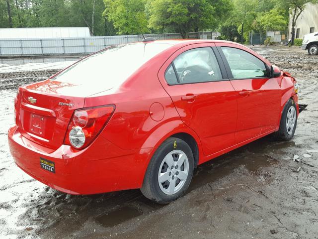 1G1JA5SH6G4163863 - 2016 CHEVROLET SONIC LS 红色 照片 4