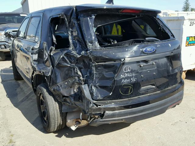 1FM5K8AR8GGB13381 - 2016 FORD EXPLORER P BLACK photo 3