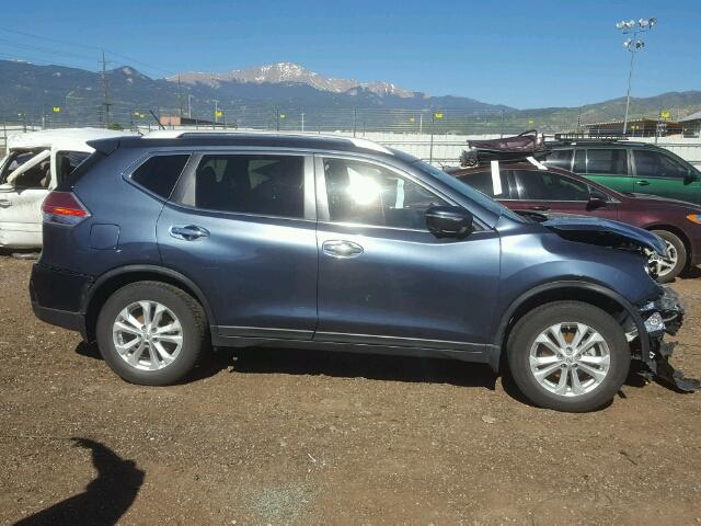 5N1AT2MV6EC804916 - 2014 NISSAN ROGUE BLUE photo 9