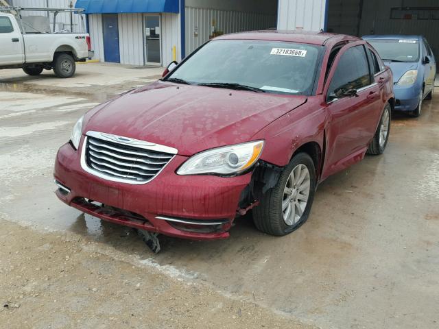 1C3CCBBB9DN687247 - 2013 CHRYSLER 200 TOURIN RED photo 2