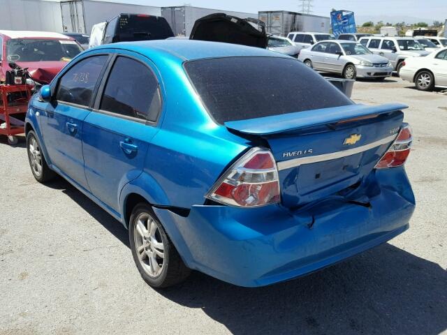 KL1TD566X8B210686 - 2008 CHEVROLET AVEO BASE Mavi fotoğraf 3