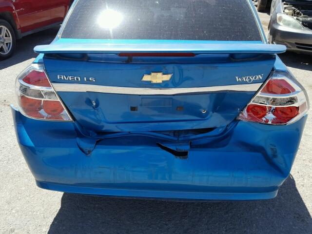 KL1TD566X8B210686 - 2008 CHEVROLET AVEO BASE Mavi fotoğraf 9