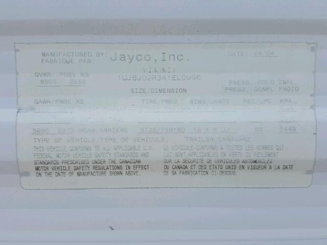 1UJBJ02R341EL0996 - 2004 JYCO JAY FLIGHT WHITE photo 10