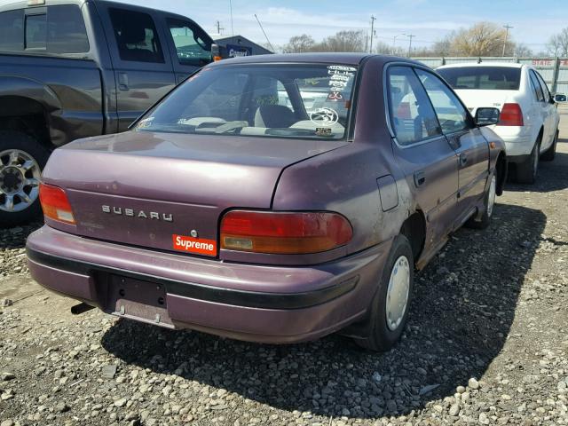 JF1GC2443PB501743 - 1993 SUBARU IMPREZA L PURPLE photo 4