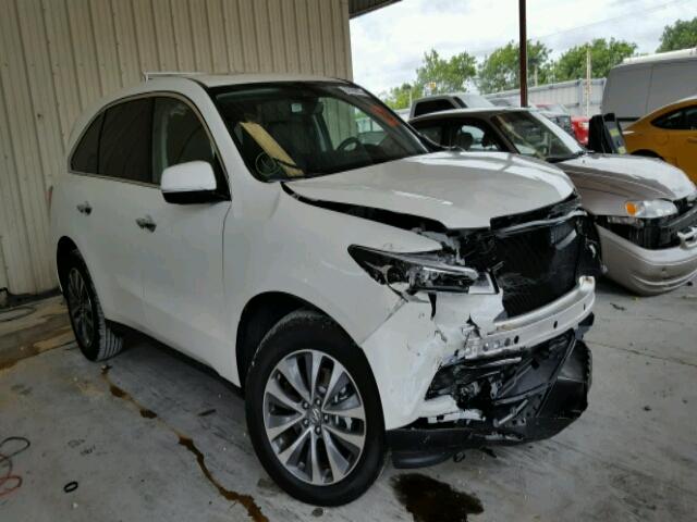 5FRYD3H43GB009396 - 2016 ACURA MDX TECHNO WHITE photo 1