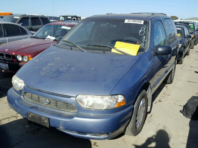 4N2XN11T0XD809352 - 1999 NISSAN QUEST SE BLUE photo 2