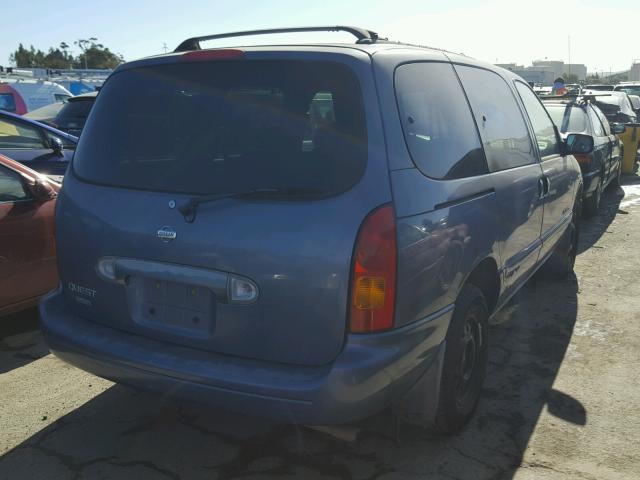 4N2XN11T0XD809352 - 1999 NISSAN QUEST SE BLUE photo 4