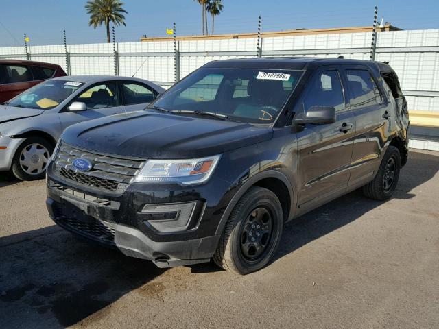 1FM5K8AR3HGB55748 - 2017 FORD EXPLORER P BLACK photo 2