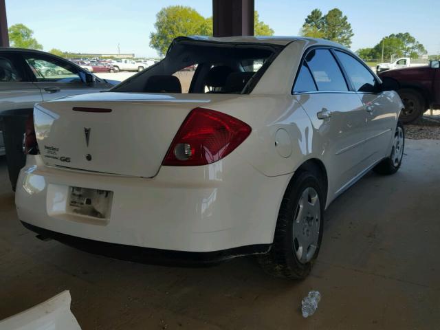 1G2ZF58B174163501 - 2007 PONTIAC G6 VALUE L WHITE photo 4