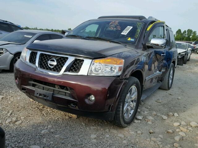 5N1BA0NF5DN613464 - 2013 NISSAN ARMADA PLA MAROON photo 2