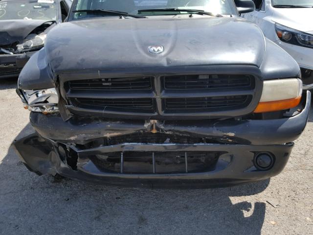 1B7GL22X8XS231206 - 1999 DODGE DAKOTA BLACK photo 7