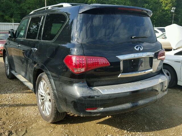 JN8AZ2NC8F9371828 - 2015 INFINITI QX80 BLACK photo 3