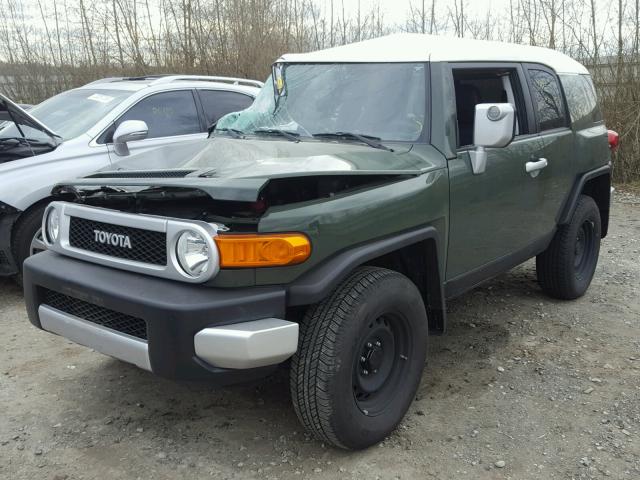 JTEBU4BF8DK166083 - 2013 TOYOTA FJ CRUISER GREEN photo 2