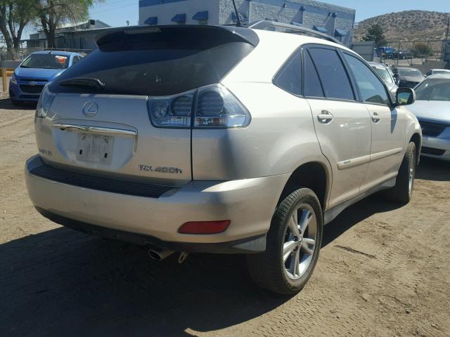 JTJHW31U572011186 - 2007 LEXUS RX 400H GOLD photo 4