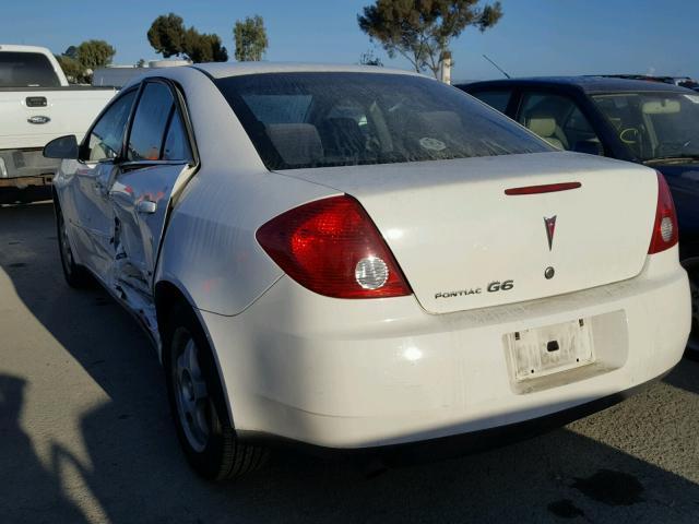 1G2ZF58B774104663 - 2007 PONTIAC G6 VALUE L WHITE photo 3