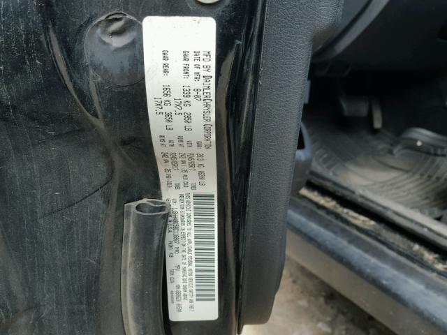 1J8HH48K58C116807 - 2008 JEEP COMMANDER BLACK photo 10