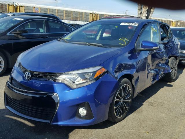 5YFBURHE5FP246977 - 2015 TOYOTA COROLLA L BLUE photo 2