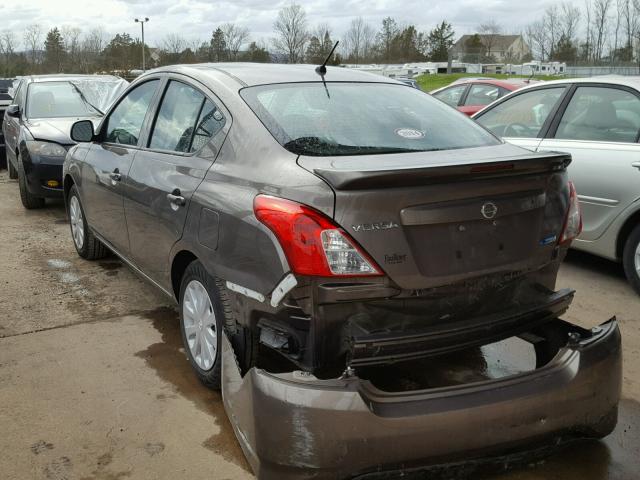 3N1CN7AP6FL881000 - 2015 NISSAN VERSA GRAY photo 3