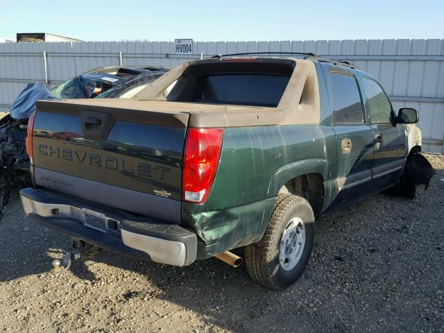 3GNEC12T64G224196 - 2004 CHEVROLET AVALANCHE GREEN photo 4