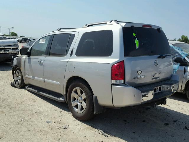 5N1BA08A47N714919 - 2007 NISSAN ARMADA SE SILVER photo 3