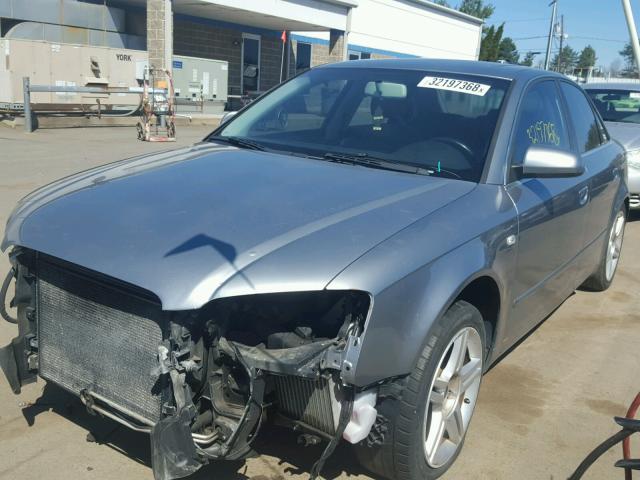 WAUAF78E85A547141 - 2005 AUDI A4 2.0T SILVER photo 2