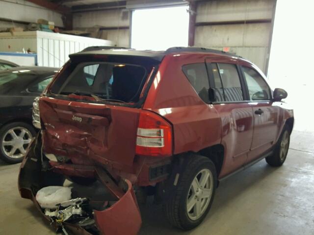 1J8FF47W88D789148 - 2008 JEEP COMPASS SP MAROON photo 4