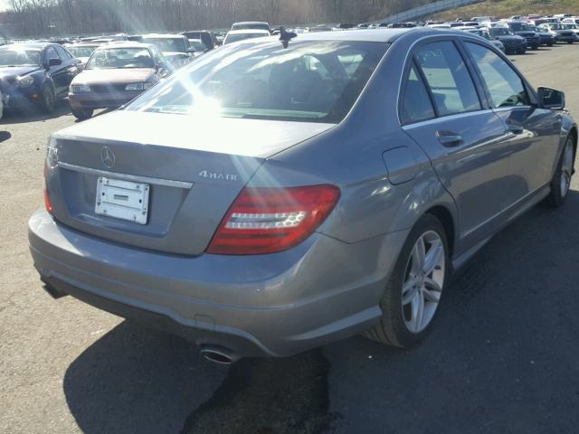 WDDGF8AB9DR282397 - 2013 MERCEDES-BENZ C 300 4MAT GRAY photo 4