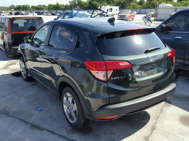 3CZRU5H50HG707982 - 2017 HONDA HR-V EX GREEN photo 3