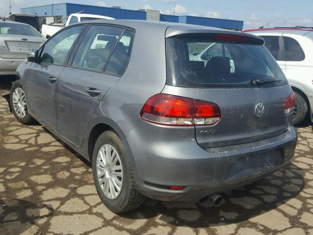 WVWDA7AJ8BW271614 - 2011 VOLKSWAGEN GOLF GRAY photo 3