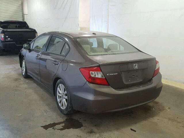 2HGFB2F98CH540252 - 2012 HONDA CIVIC EXL 灰色 照片 3