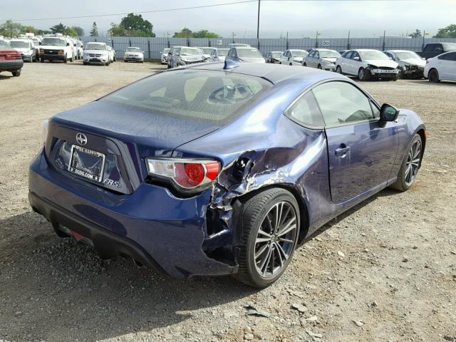 JF1ZNAA16G8702167 - 2016 TOYOTA SCION FR-S BLUE photo 4