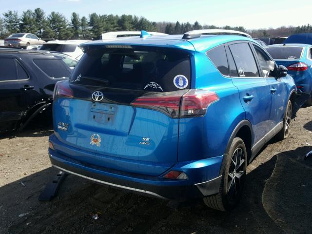 2T3JFREV8HW585039 - 2017 TOYOTA RAV4 SE BLUE photo 4