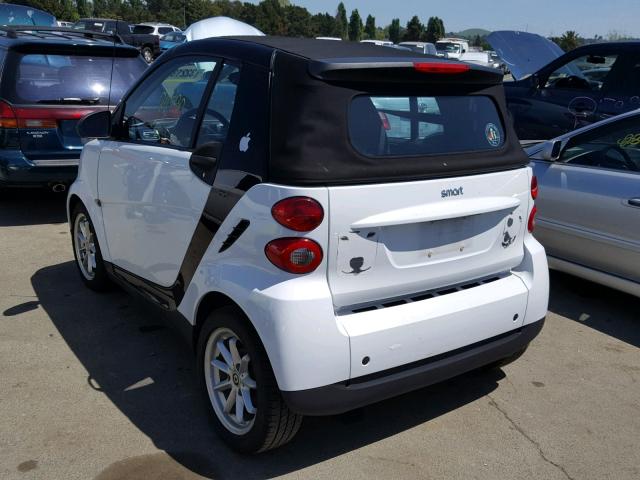 WMEEK31X19K300906 - 2009 SMART FORTWO PAS 白色 照片 3