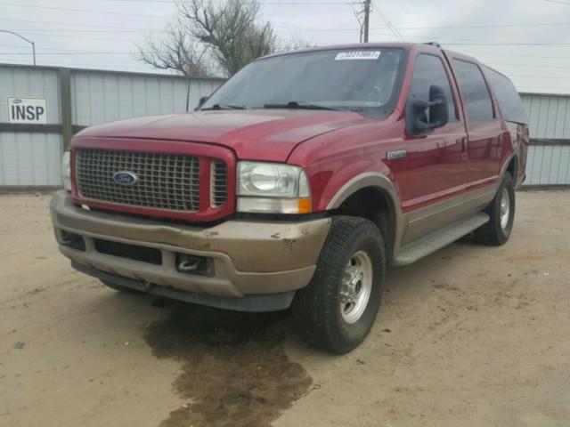 1FMSU45P53EC32137 - 2003 FORD EXCURSION RED photo 2