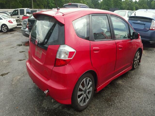 JHMGE8H52CC000999 - 2012 HONDA FIT SPORT RED photo 4