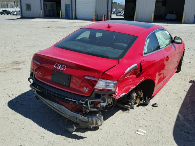 WAUDK78TX9A033028 - 2009 AUDI A5 QUATTRO RED photo 4