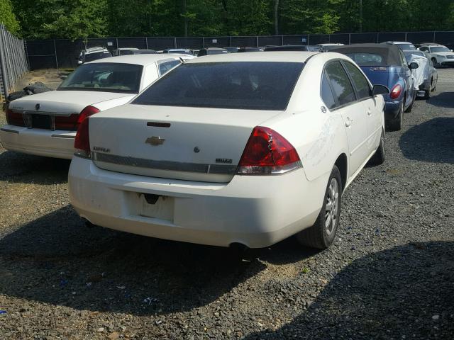 2G1WS553081252845 - 2008 CHEVROLET IMPALA POL WHITE photo 4