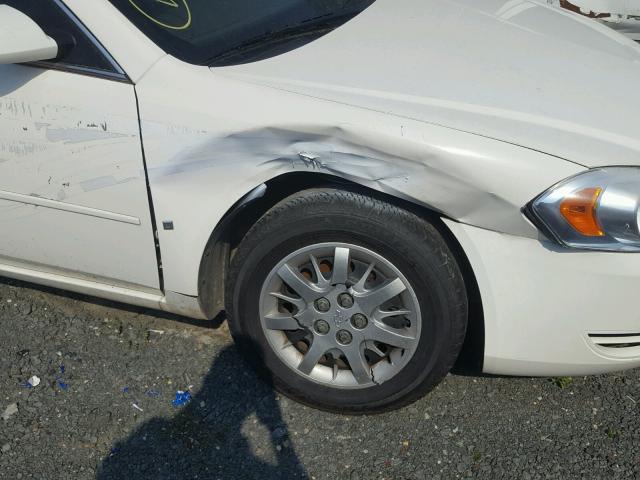 2G1WS553081252845 - 2008 CHEVROLET IMPALA POL WHITE photo 9