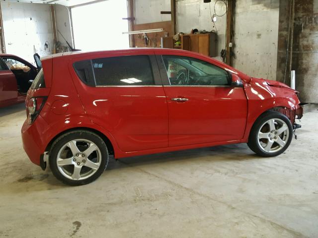 1G1JE6SBXD4203427 - 2013 CHEVROLET SONIC LTZ RED photo 9