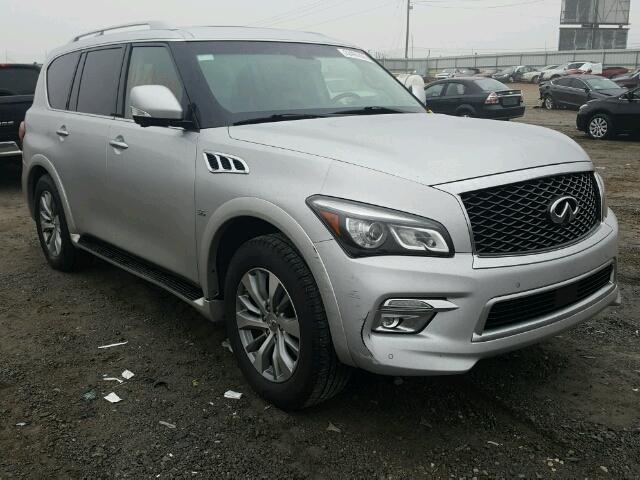 JN8AZ2NF4F9571700 - 2015 INFINITI QX80 SILVER photo 1