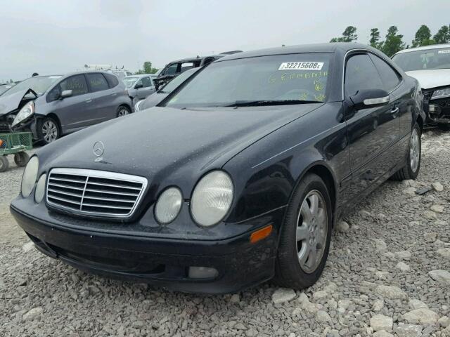 WDBLJ65G12T128069 - 2002 MERCEDES-BENZ CLK 320 BLACK photo 2