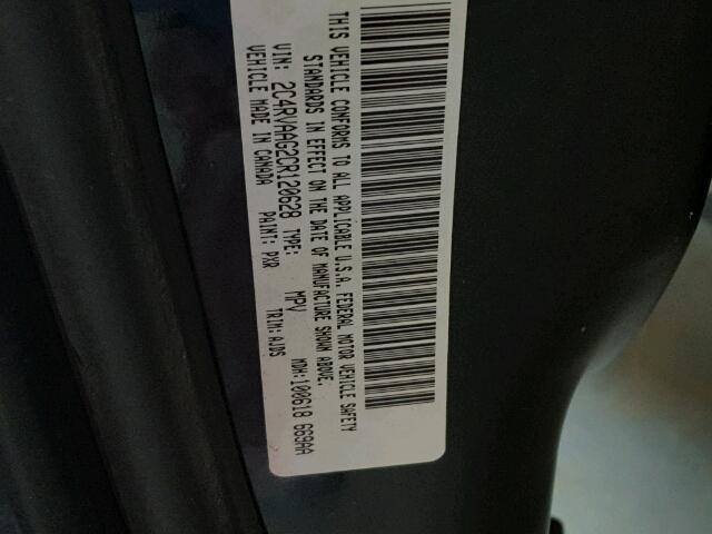 2C4RVAAG2CR120628 - 2012 VOLKSWAGEN ROUTAN S BLACK photo 10