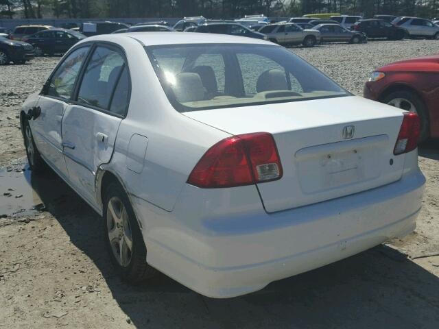 2HGES26724H528156 - 2004 HONDA CIVIC EX WHITE photo 3