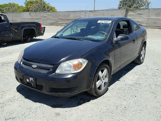 1G1AL18F987210831 - 2008 CHEVROLET COBALT LT BLACK photo 2