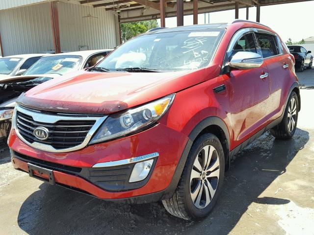 KNDPC3A23B7107500 - 2011 KIA SPORTAGE E RED photo 2