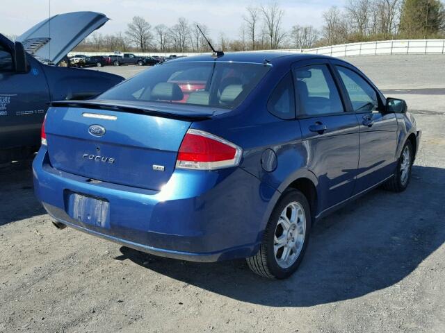 1FAHP36N89W187880 - 2009 FORD FOCUS SES BLUE photo 4